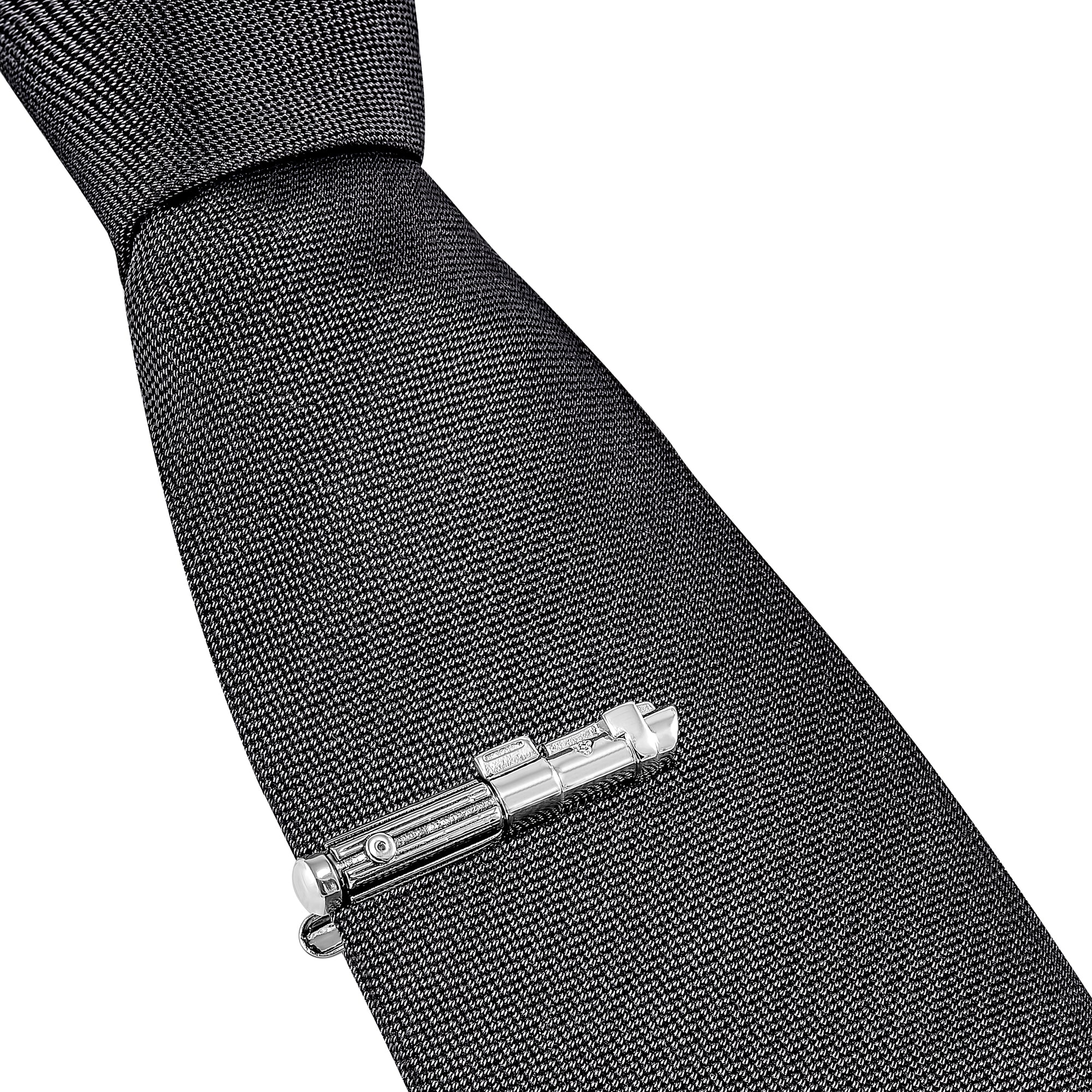 Pisacorbatas Estilo empuñadura Sable Jedi de 5 cm Plateados en Caja de Regalo