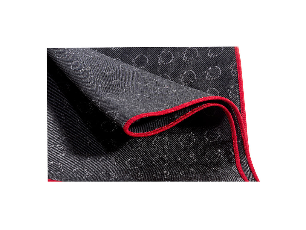 Pañuelo de Seda Fina Gris Obscuro con Vivos Rojos del Halcon Milenario starwars para Saco Formal