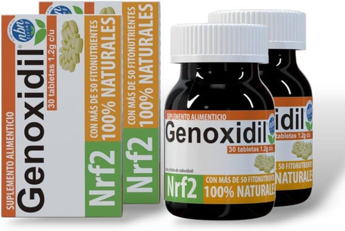 2-pack Genoxidil Multi Nutrientes y Antioxidantes Naturales Vitaminas y Minerales 2 frascos