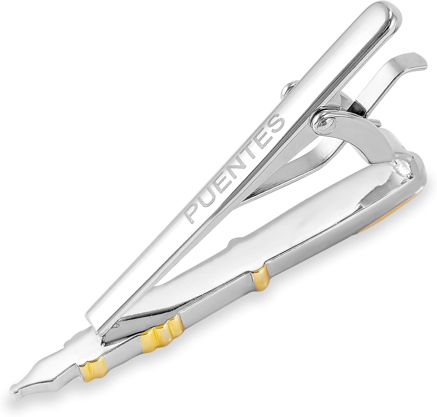 Set de 3-Pisacorbatas Ejecutivos de Lujo Hipster Pluma fuente, Anteojos, Liso en Caja de regalo Puentes Denver