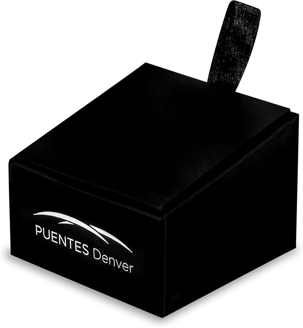 Set de 3-Pisacorbatas Ejecutivos de Lujo Hipster Pluma fuente, Anteojos, Liso en Caja de regalo Puentes Denver
