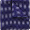 pañuelo Pin Dot azul y plata 100% seda Pocket Square colección de bodas By Puentes Denver