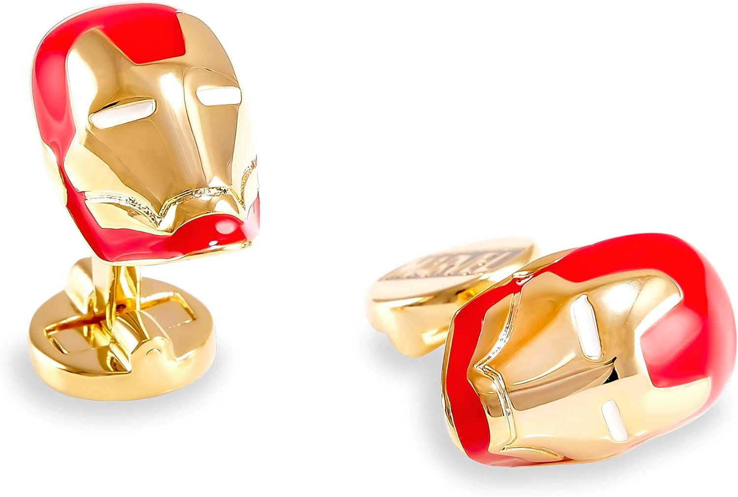 Mancuernillas de Superhéroes del hombre de Hierro Color Rojo y Dorado by Puentes Denver