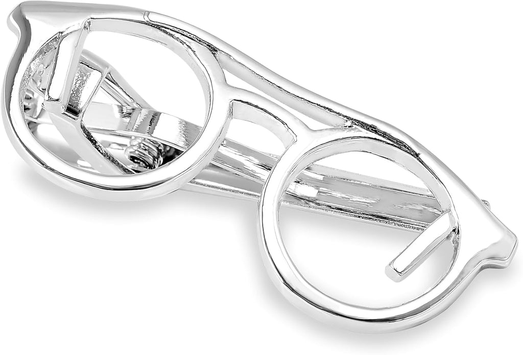 Set de 3-Pisacorbatas Ejecutivos de Lujo Hipster Pluma fuente, Anteojos, Liso en Caja de regalo Puentes Denver