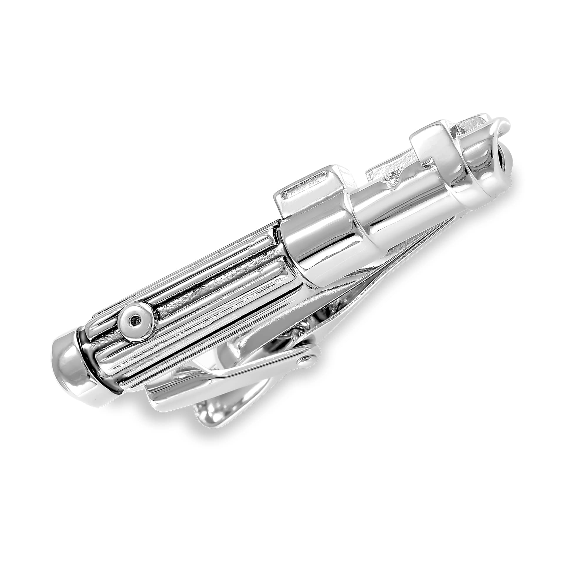 Pisacorbatas Estilo empuñadura Sable Jedi de 5 cm Plateados en Caja de Regalo