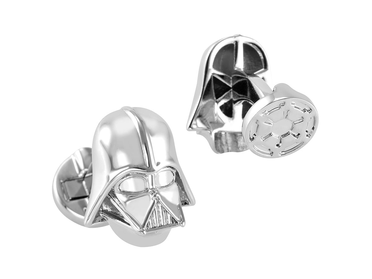 Mancuernillas Casco Darth Vader Plateadas Star Wars en Caja de Regalo Marca Puentes Denver