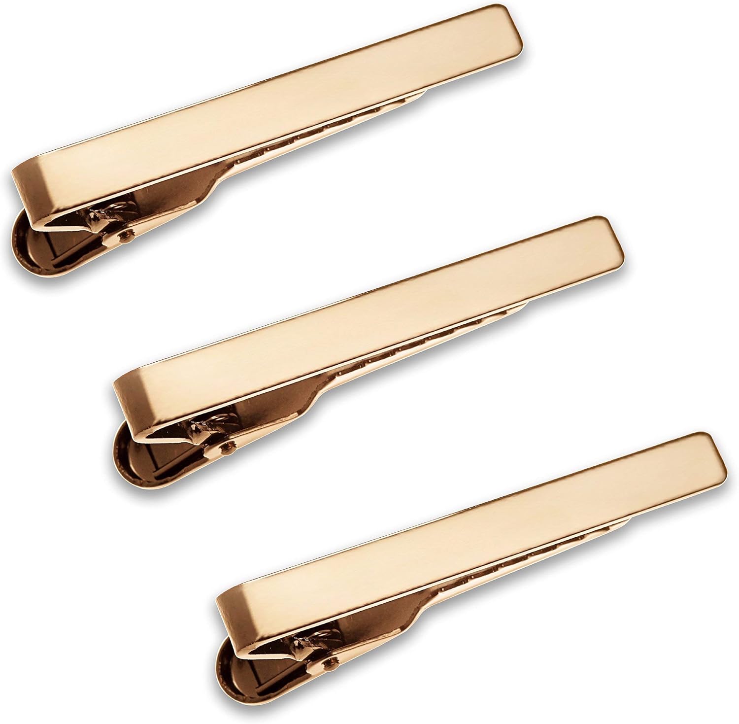 Juego 3 pcs Pisacorbatas Oro,3.8 cms C/Caja de Regalo marca Puentes Denver