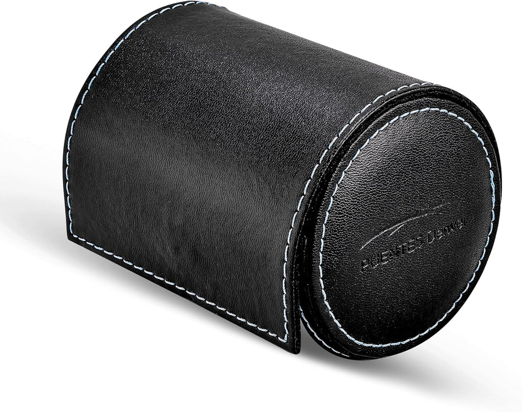 Corbatero Piel Sintetica Estuche de Viaje para corbatas Moderno Broche Iman Marca Puentes Denver
