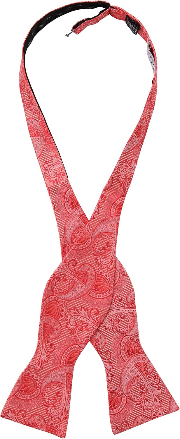Moño Corbatín 100% seda, cachemir Rosado Colección de Bodas ideal para padrinos de boda