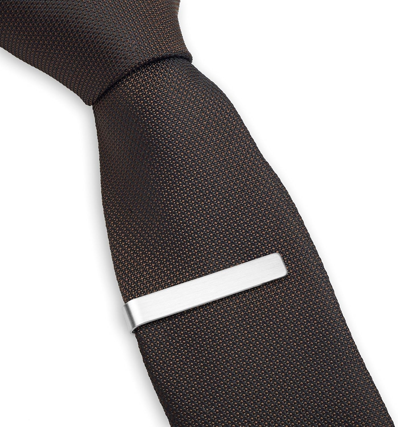 Puentes Denver Juego de Pisacorbatas Wind de 3 piezas, Alas, Pluma y Barra lisa, Plateado, 4.82 cms