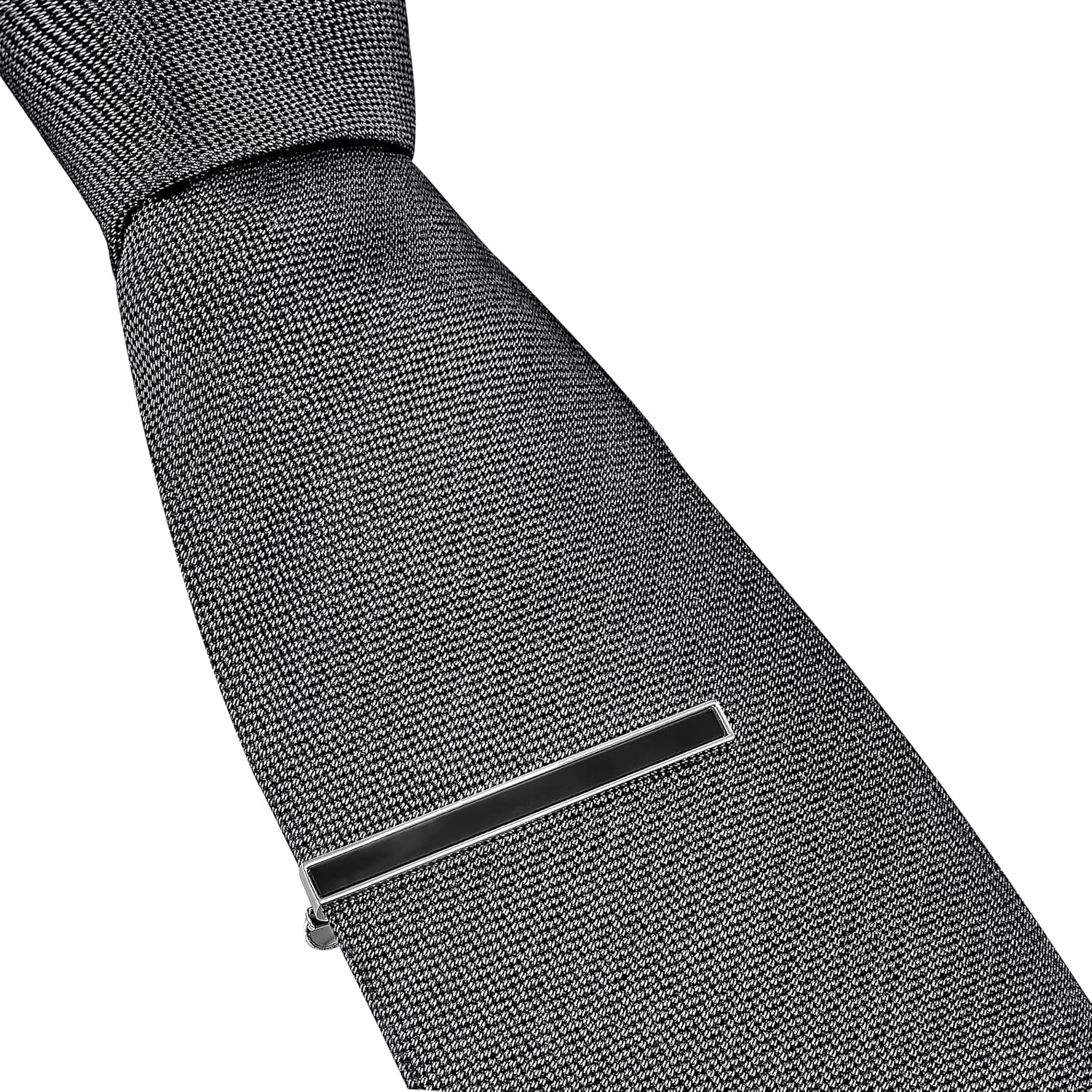 Puentes Denver Pisacorbata Estilo Ejecutivo Incrustado Negro 5 CM de Largo en Caja de Regalo