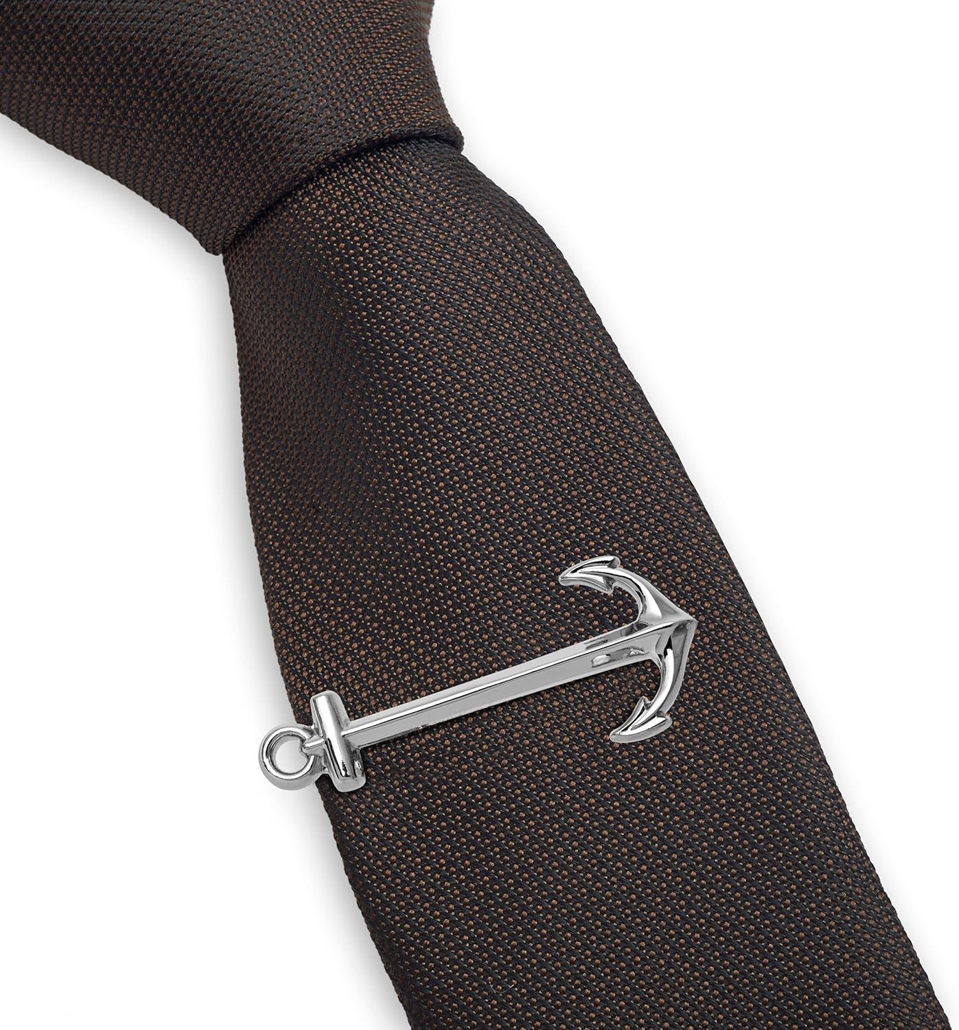 3 pieza Tie Clip Bar Set, 5,1 cm Plata Tie Clip, Anchor, anzuelo Tie Clip en caja de regalo puentes Denver