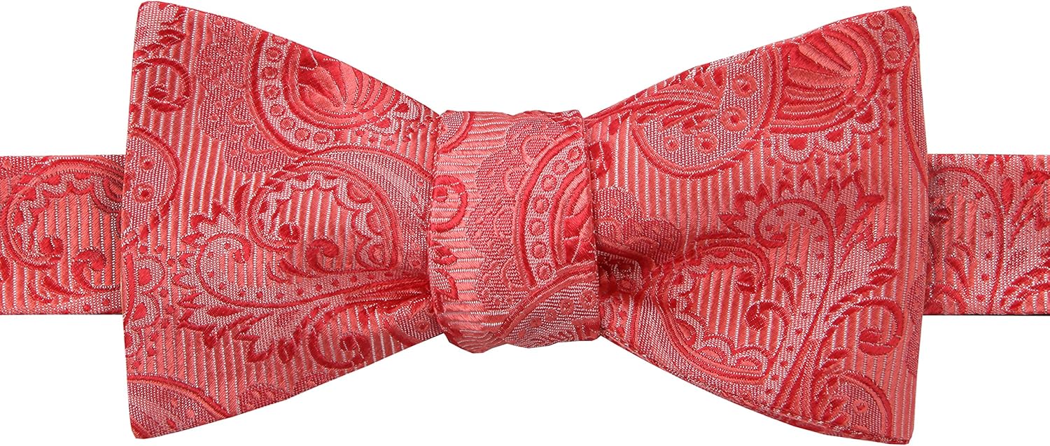 Moño Corbatín 100% seda, cachemir Rosado Colección de Bodas ideal para padrinos de boda
