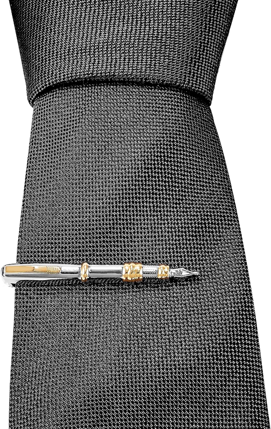 Set de 3-Pisacorbatas Ejecutivos de Lujo Hipster Pluma fuente, Anteojos, Liso en Caja de regalo Puentes Denver