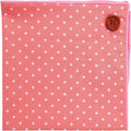 Pañuelo de bolsillo 100% algodón, Diseño de lunares rosas C/botón, Colección de Puentes Denver